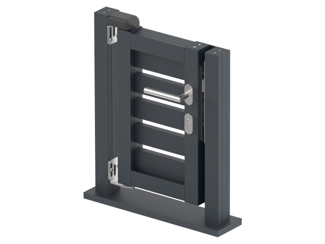 Single-wing gate 0,45x0,56m with 20x100 R7016 filling - set