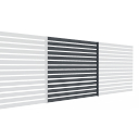 Ogrodzenie aluminiowe z listwą 20x100, 1,85x2m