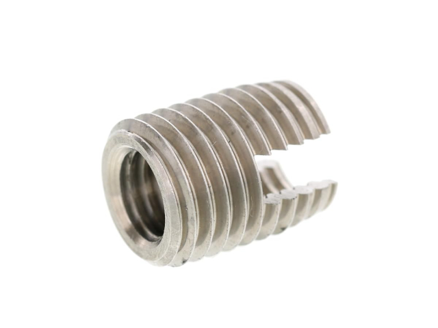 Self-tapping inserts with tapping grooves, stainless steel