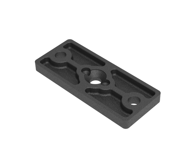 Edelstahl-Ankerplatte für Pfosten 50x60 R7016