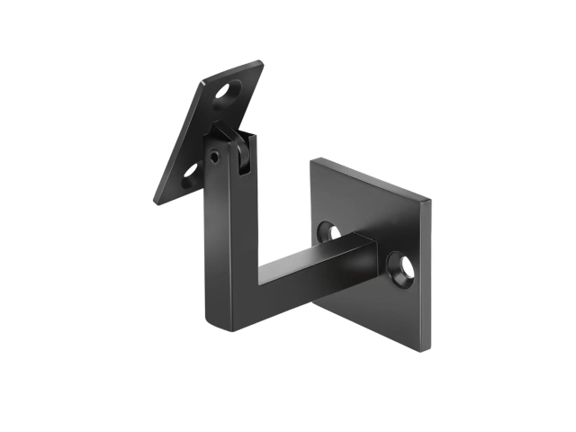 Handlaufhalter an die Wand - einstellbar, Schwarz, Fe