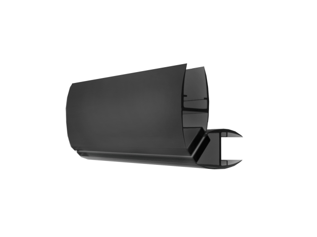 Magnetische Dichtungsleiste 90° PVC black