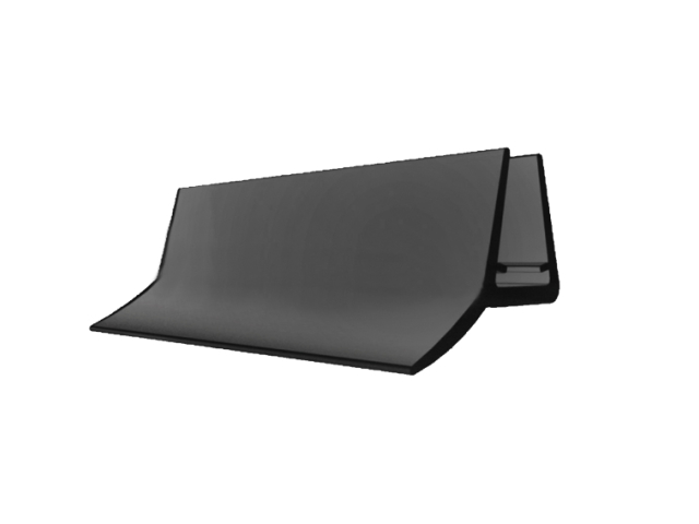 clip seal with wipe for glass door black