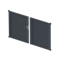 Double-wing aluminium louvre gate 3.92x1.85m  - set