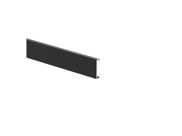 Aluminum U-adapter 25x25-6000mm R7016
