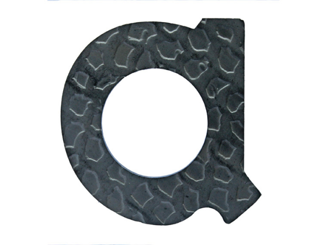Forged letter "a" h 70, t3mm