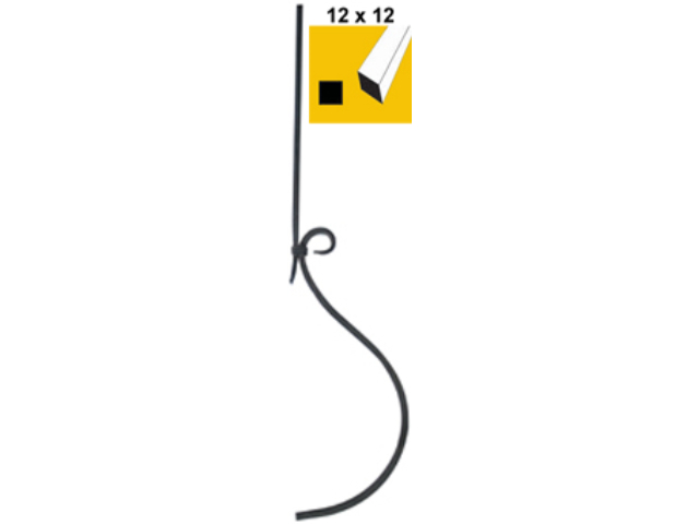 Shaped rod h900, 12x12mm
