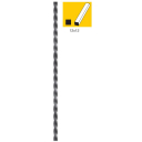 Decorative rod with hammered edges h1000, 12x12mm