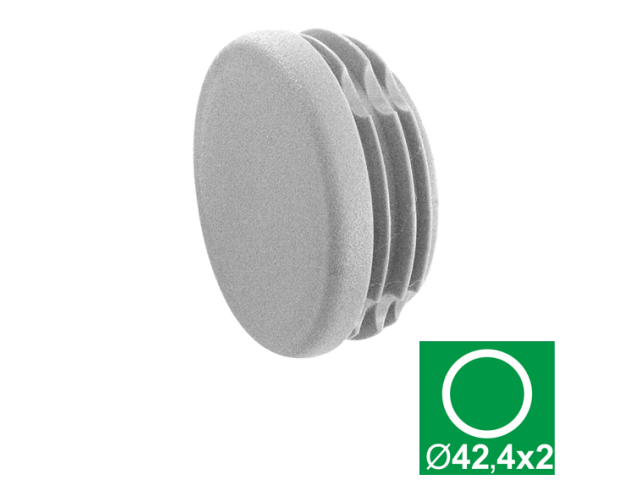 Zaślepka -szara PVC, D42,4x2mm