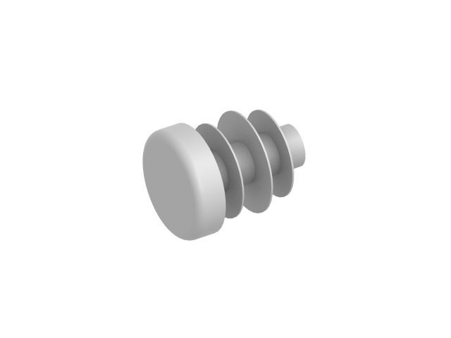 Végzáró dugó -szürke PVC, d12mm