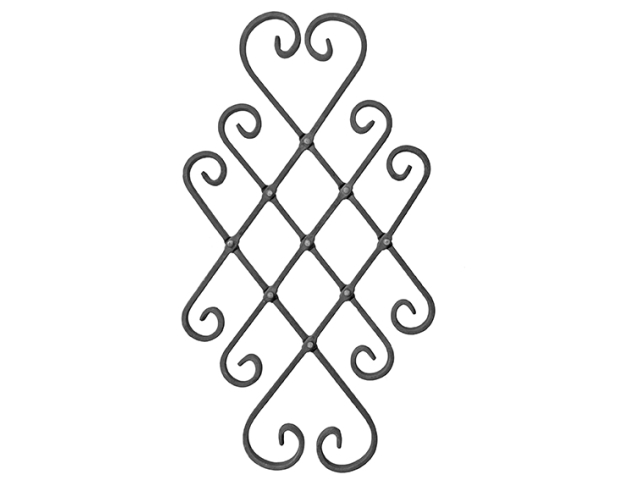 Ornament h580, b440, alt.h620, b380, 16x8mm
