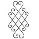Ornament h580, b440, alt.h620, b380, 16x8mm