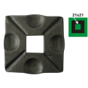 Rosette mit Öffnung 90x90, 21x21, t8mm