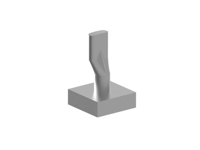 Bottom hinge without flange - full Zn, D24